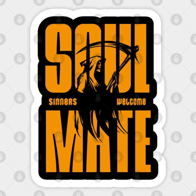 Grim Reper Soul Mate Sticker by Delicious Art